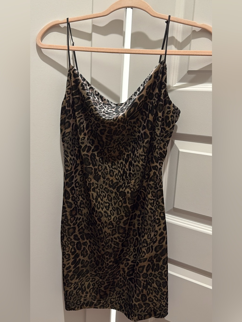 Leopard Print Slip Cami Top - Brown/Black